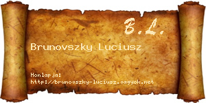 Brunovszky Luciusz névjegykártya